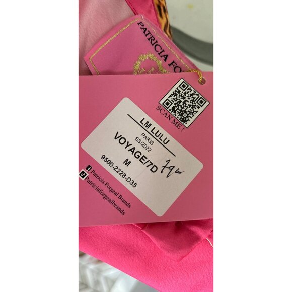 Patricia Forgeal LM Lulu Pink Button-Up Shirt With Jungle Safari Print Leopard & - Picture 10 of 11